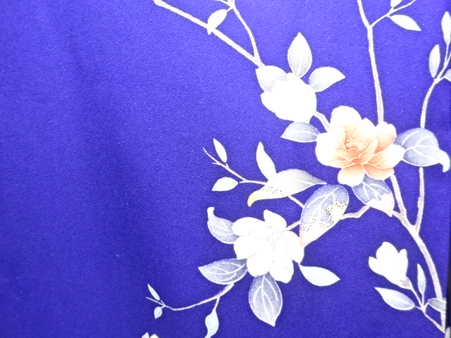  枝花模様小紋着物